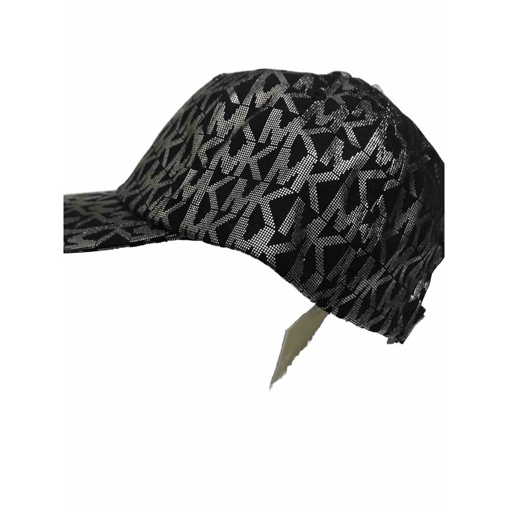 Michael Kors Monogram MK Logo Black / Silver Baseball Cap Hat One Size NWT - Picture 3 of 10